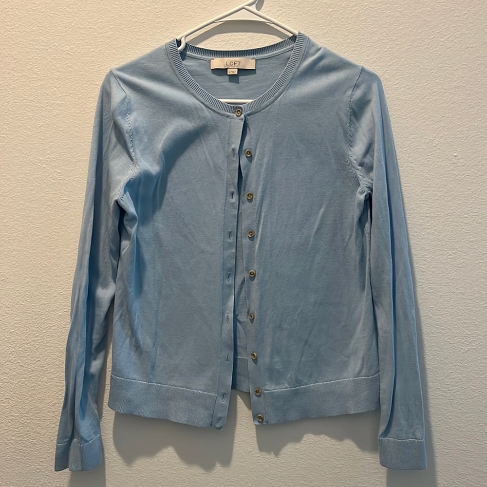 Loft Crew Neck Cardigan